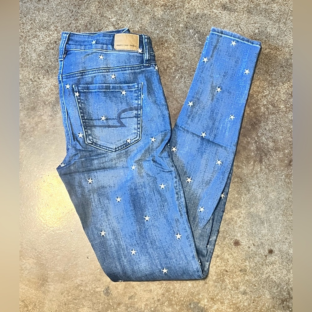 American Eagle Star-Patterned Skinny Jeans